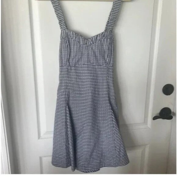 Maeve Anthropologie Gingham Mini Dress - Picture 5 of 6